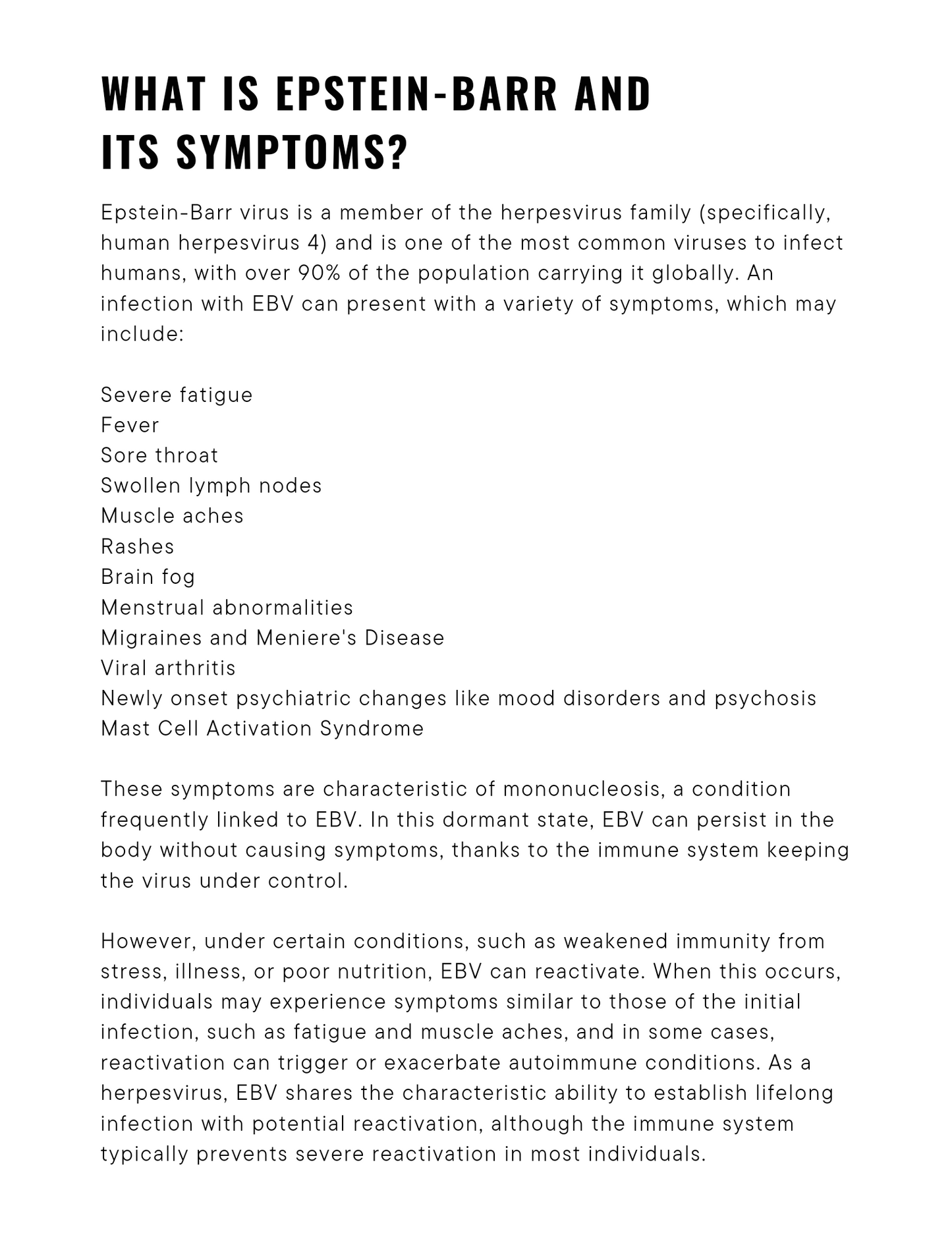 An Illustrated Guide to Treating Epstein-Barr